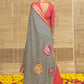 Black Leheriya Print With Motifs Checked Dola Silk Ready to Wear Saree