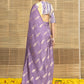Purple Weave Leaf Butta Soft Tissue Saree