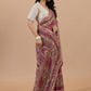 Magenta Floral Zari Weaving Banarasi Silk Saree”