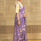 Purple Weave Leaf Butta Soft Tissue Saree