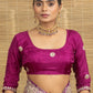 Purple Bandhani With Gota Patti Dola Silk Saree