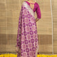 Purple Bandhani With Gota Patti Dola Silk Saree