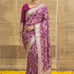 Purple Bandhani With Gota Patti Dola Silk Saree