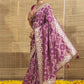 Purple Bandhani With Gota Patti Dola Silk Saree