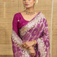 Purple Bandhani With Gota Patti Dola Silk Saree