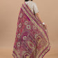 Magenta Floral Zari Weaving Banarasi Silk Saree”