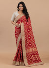 Heritage Red Georgette Saree