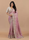 Blush Blossom – Pure Handwoven Tissue Saree