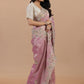 Blush Blossom – Pure Handwoven Tissue Saree