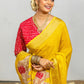 Kanakpriya Pure Crush Tissue Patchwork Saree