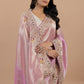 Blush Pink Ziraf Silk Saree