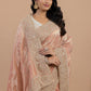 “Blush Gold Pure Tissue Saree with Intricate Hand Cording Work”