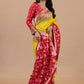 Sunlit Yellow & Red Aari Work Tissue Saree