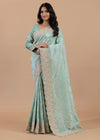 Mint Elegance Handcrafted Tissue Saree