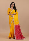 Sunshine Yellow & Royal Red Designer Saree