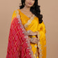 Sunshine Yellow & Royal Red Designer Saree