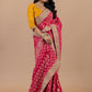Blush Pink Khaddi Bandhani Saree