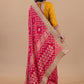Blush Pink Khaddi Bandhani Saree