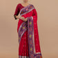 Royal Crimson Patola Weave Dola Silk Saree
