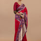 Royal Crimson Patola Weave Dola Silk Saree