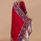 Royal Crimson Patola Weave Dola Silk Saree