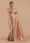Rose Gold Shimmer kanjivaram saree