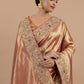 Rose Gold Shimmer kanjivaram saree