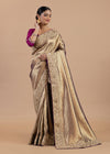 kanjivaram Metallic Gold & Bronze Banarasi Weave