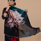 Midnight Bloom in Pure Georgette