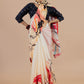 Ivory Canvas Abstract Saree