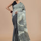 Monochrome Mirage Wave Saree