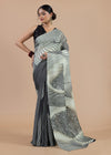 Monochrome Mirage Wave Saree