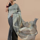 Monochrome Mirage Wave Saree