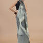 Monochrome Mirage Wave Saree