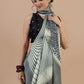 Monochrome Mirage Wave Saree