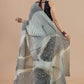 Monochrome Mirage Wave Saree