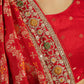 Red Zardosi Embroidery Saree