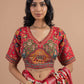 The Royal Gajraj Hand-work Patola  Red Silk Blouse