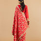 Dual-Shade Crape Satin Saree with Gota Patti