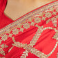 Dual-Shade Crape Satin Saree with Gota Patti