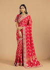Pink Zardosi Embroidery Saree