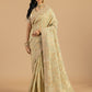 Beige Tissue Crush Weaved Saree