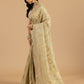 Beige Tissue Crush Weaved Saree