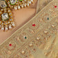Beige Tissue Crush Weaved Saree