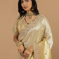 Champagne Dual-Shade  Silk Saree