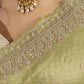 Pastel Pistachio Organza Tissue Saree