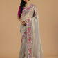 The Whisper of Light Gray Saree