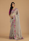 The Whisper of Light Gray Saree