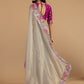 The Whisper of Light Gray Saree