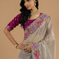 The Whisper of Light Gray Saree